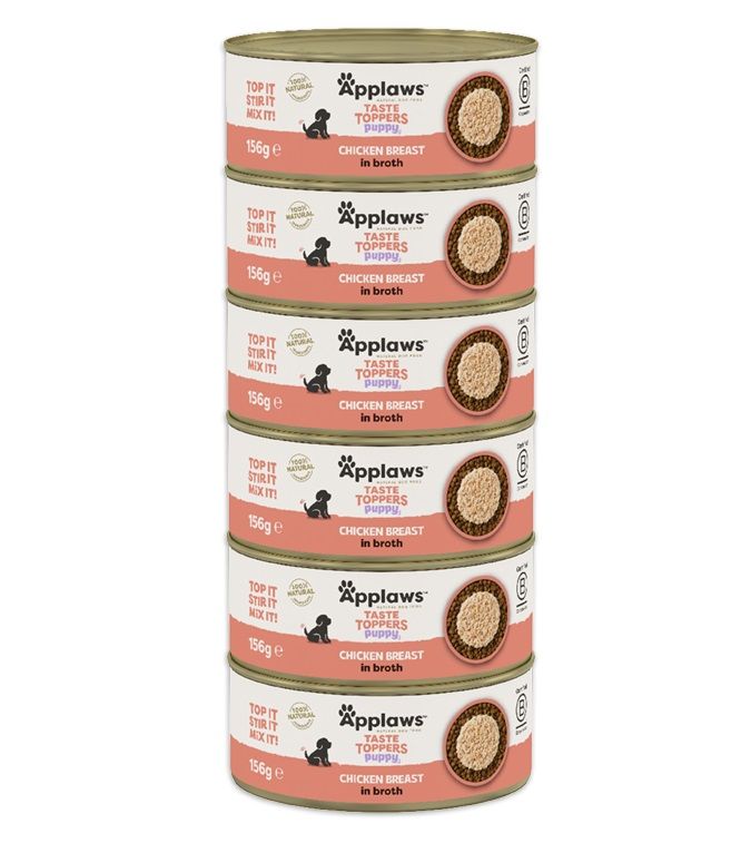 Applaws Puppy Taste Toppers Chicken Breast in Broth 6 x 156 g