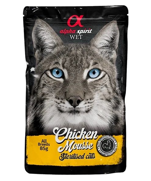 Alpha Spirit Sterilised Cat Chicken Mousse 85 g
