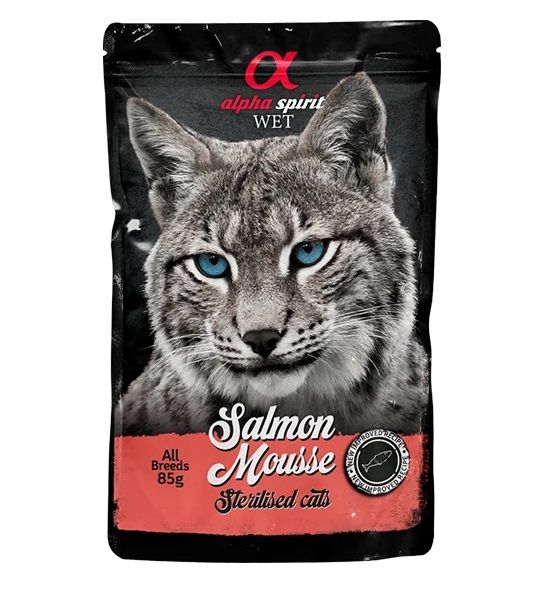 Alpha Spirit Sterilised Cat Salmon Mousse 85 g