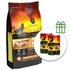 Ambrosia Adult All Breeds Chicken & Veggies 12 kg + 2 konzerve BESPLATNO
