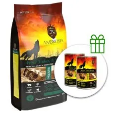 Ambrosia Senior & Sterilized All Breeds Fresh Turkey & Salmon 12 kg + 2 konzerve BESPLATNO