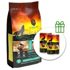 Ambrosia Adult Large Breeds Fresh Turkey & Chicken 12 kg + 2 konzerve BESPLATNO