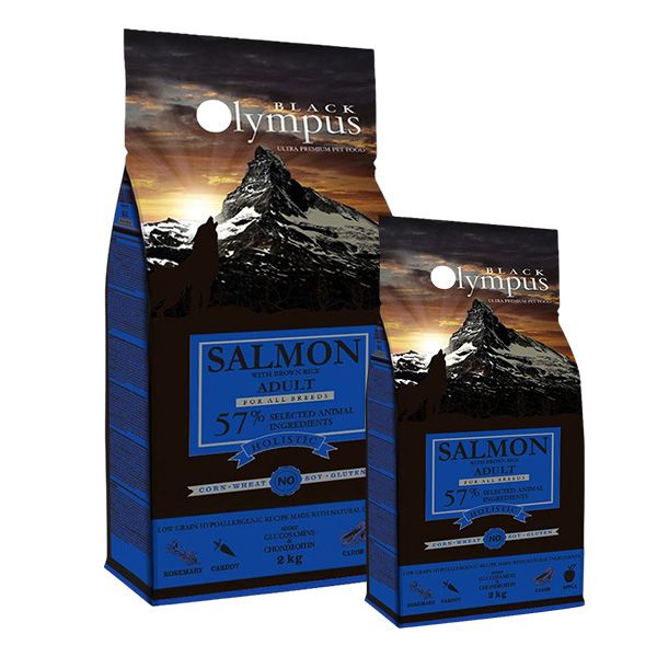 Black Olympus Adult Medium Salmon & Brown Rice 12 kg + 2 kg BESPLATNO
