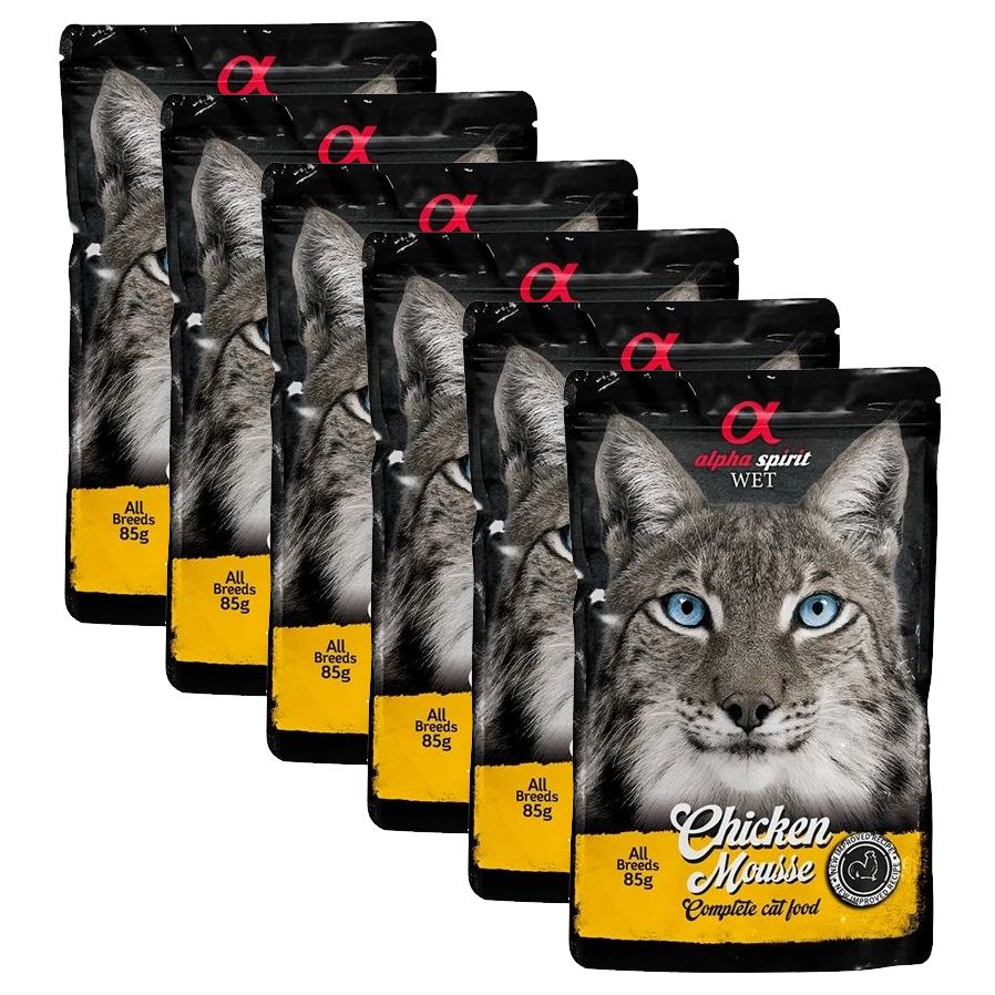 Alpha Spirit Cat Chicken Mousse 6 x 85 g