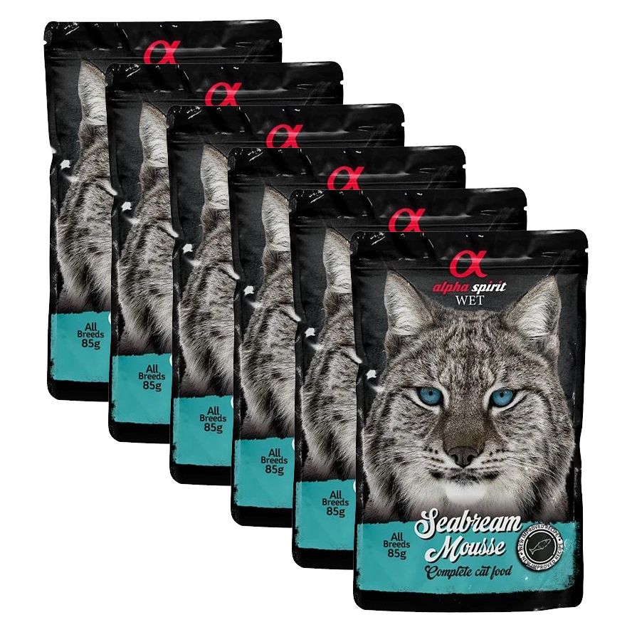 Alpha Spirit Cat Sea Bream Mousse 6 x 85 g