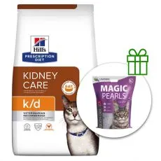 Hill's Prescription Diet k/d Njega bubrega suho krmivo za mačke 8 kg + stelja GRATIS