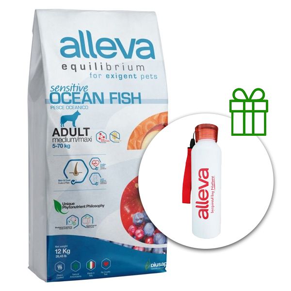 Alleva SP EQUILIBRIUM dog sensitive ocean fish adult medium/maxi 12 kg + termo boca GRATIS