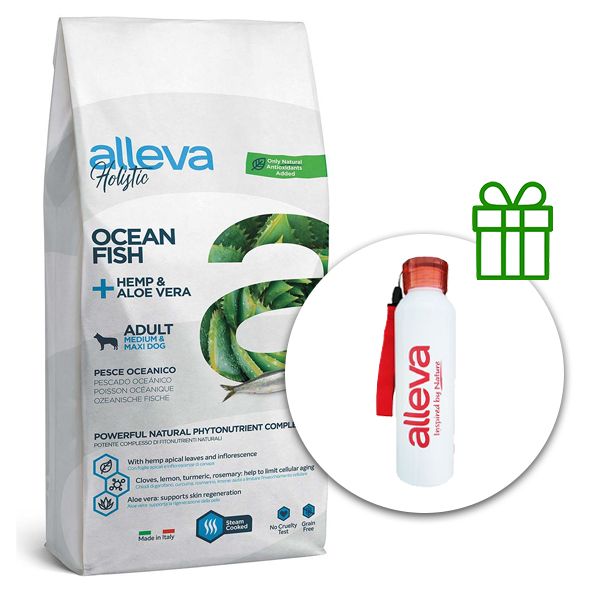 Alleva HOLISTIC dog ocean fish adult medium & maxi 12 kg + termo boca GRATIS