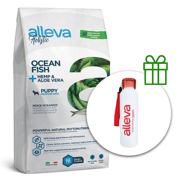 Alleva HOLISTIC dog ocean fish puppy medium 12 kg + termo boca GRATIS