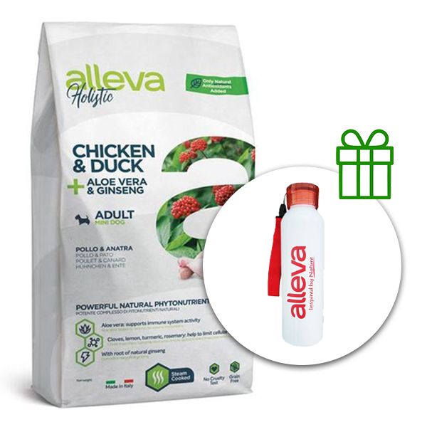 Alleva HOLISTIC Chicken & Duck Adult Mini 12 kg + termo boca GRATIS