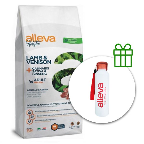 Alleva HOLISTIC dog lamb & venison adult mini 12 kg + termo boca GRATIS