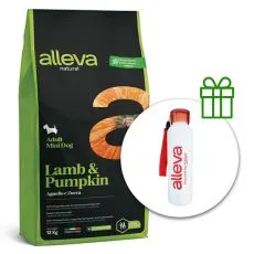 Alleva NATURAL dog lamb & pumpkin adult mini 12 kg + termo boca GRATIS