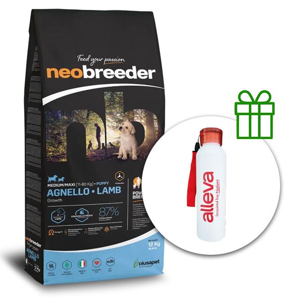 Alleva NEO BREEDER dog puppy medium & maxi lamb 12 kg + termo boca GRATIS