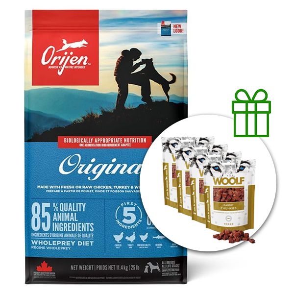 ORIJEN Original 17 kg + 4x poslastice GRATIS