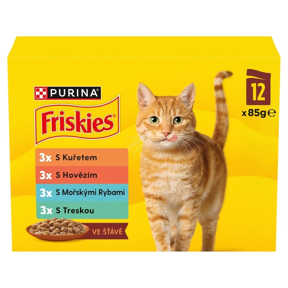 Friskies vrećice za mačke govedina, piletina, morska riba, bakalar u umaku 12 x 85 g