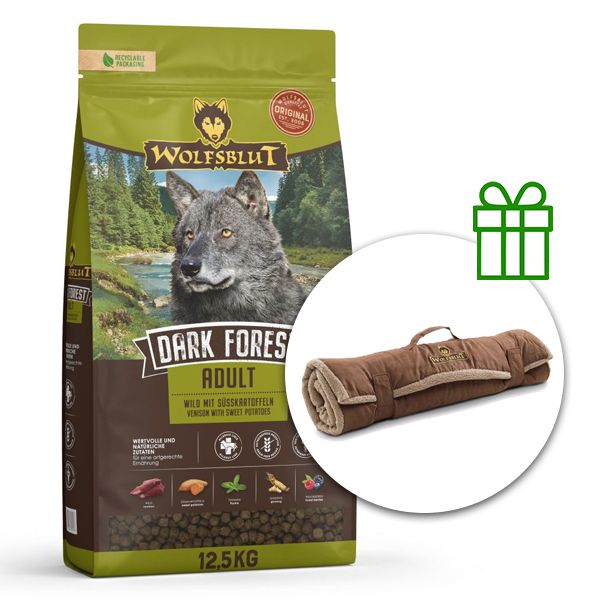 WOLFSBLUT Dark Forest 12,5 kg + Putna deka GRATIS