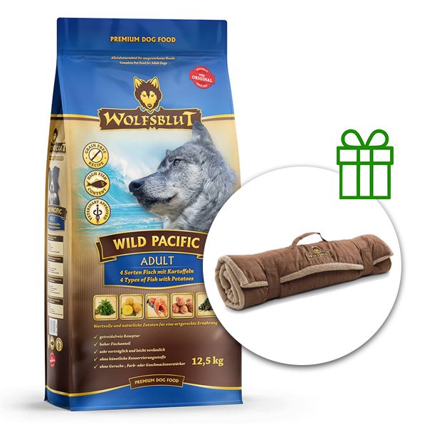 WOLFSBLUT Wild Pacific 12,5 kg + Putna deka GRATIS