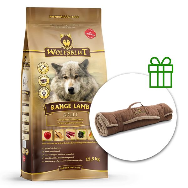 WOLFSBLUT Range Lamb 12,5 kg + Putna deka GRATIS