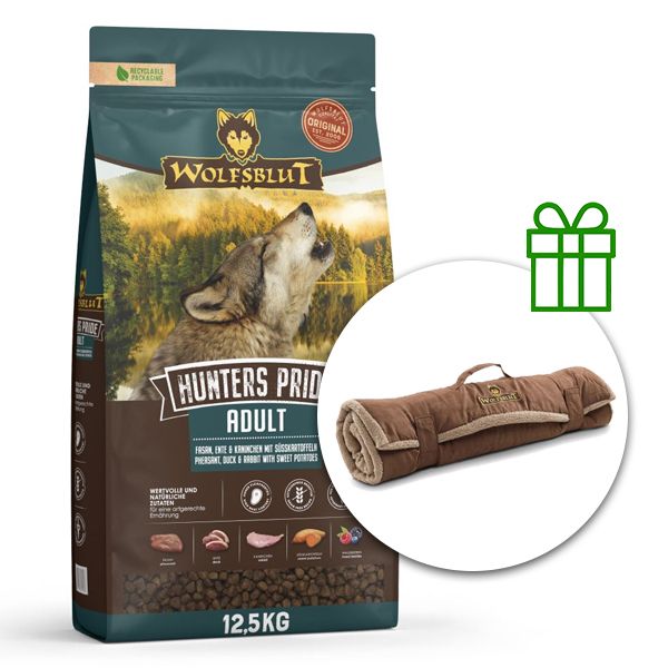 WOLFSBLUT Hunters Pride 12,5 kg + Putna deka GRATIS