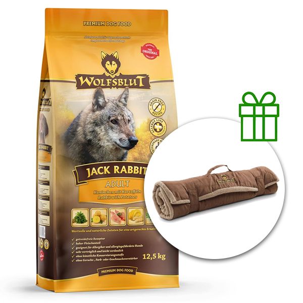 WOLFSBLUT Jack Rabbit 12,5 kg + Putna deka GRATIS