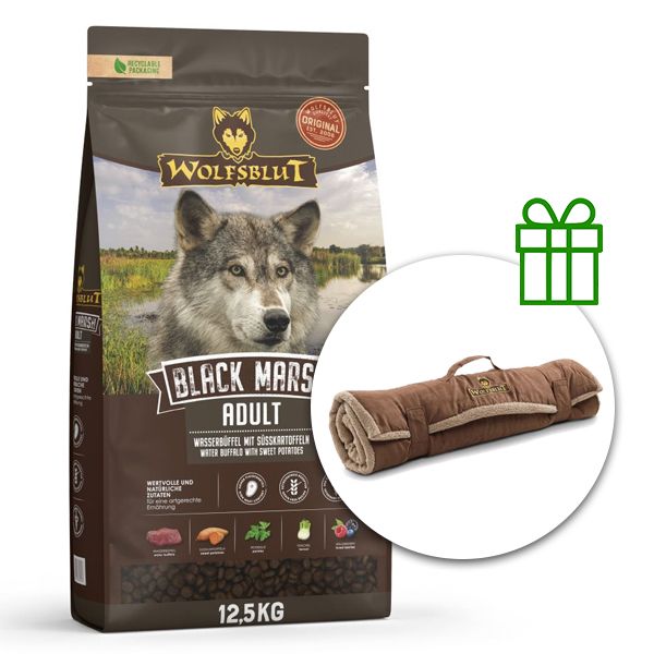 WOLFSBLUT Black Marsh Adult 12,5 kg + Putna deka GRATIS