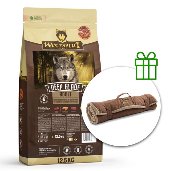 WOLFSBLUT Deep Glade Adult 12,5 kg + Putna deka GRATIS