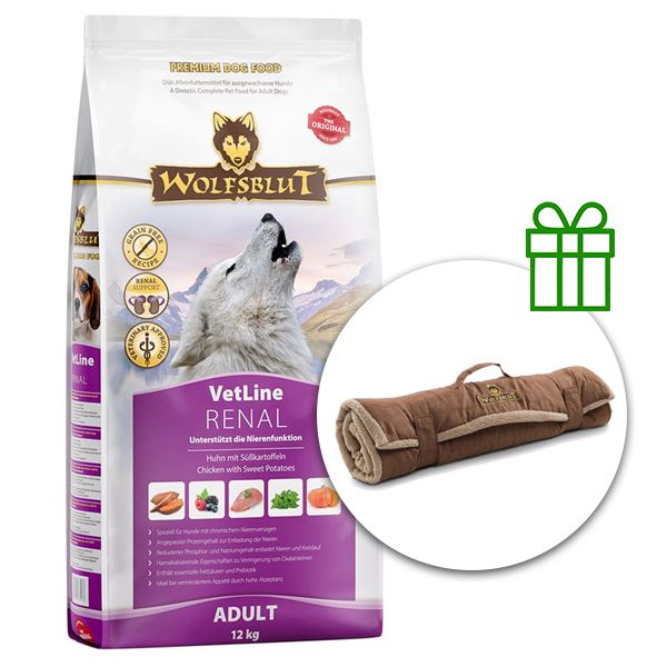 WOLFSBLUT VetLine Renal 12 kg + Putna deka GRATIS
