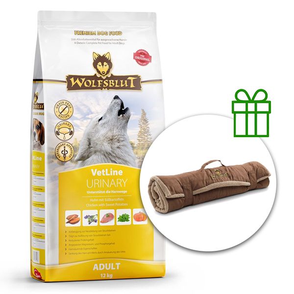WOLFSBLUT VetLine Urinary 12 kg + Putna deka GRATIS