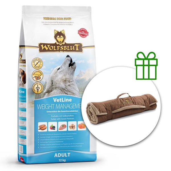 WOLFSBLUT VetLine Weight Management 12 kg + Putna deka GRATIS