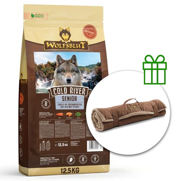 WOLFSBLUT Senior Cold River 12,5 kg + Putna deka GRATIS