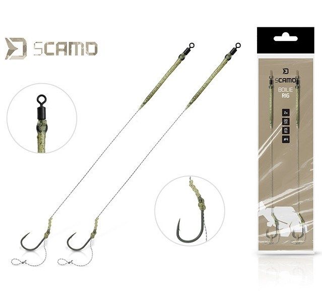 Delphin sCAMO Boilie rig 2x 20cm/25lbs/2