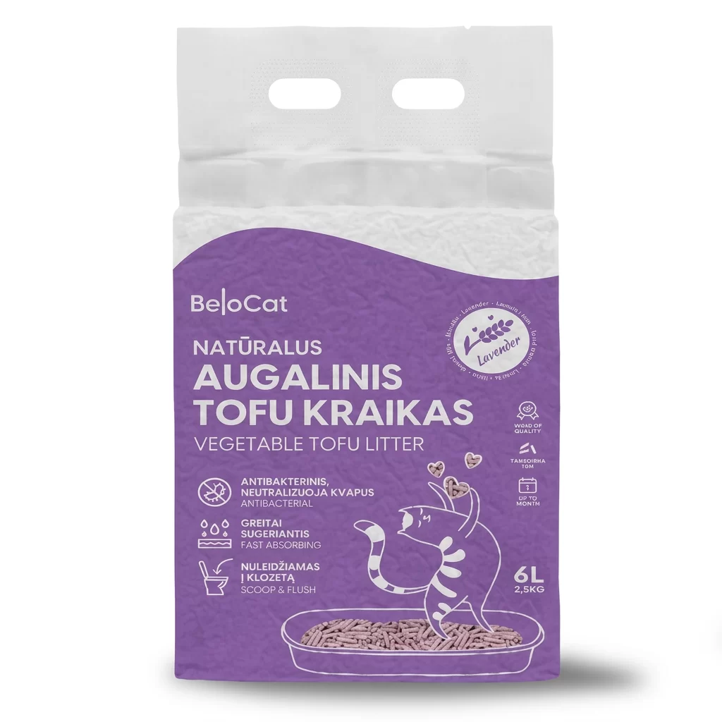 BeloCat TOFU mačji pijesak s mirisom lavande 6 l