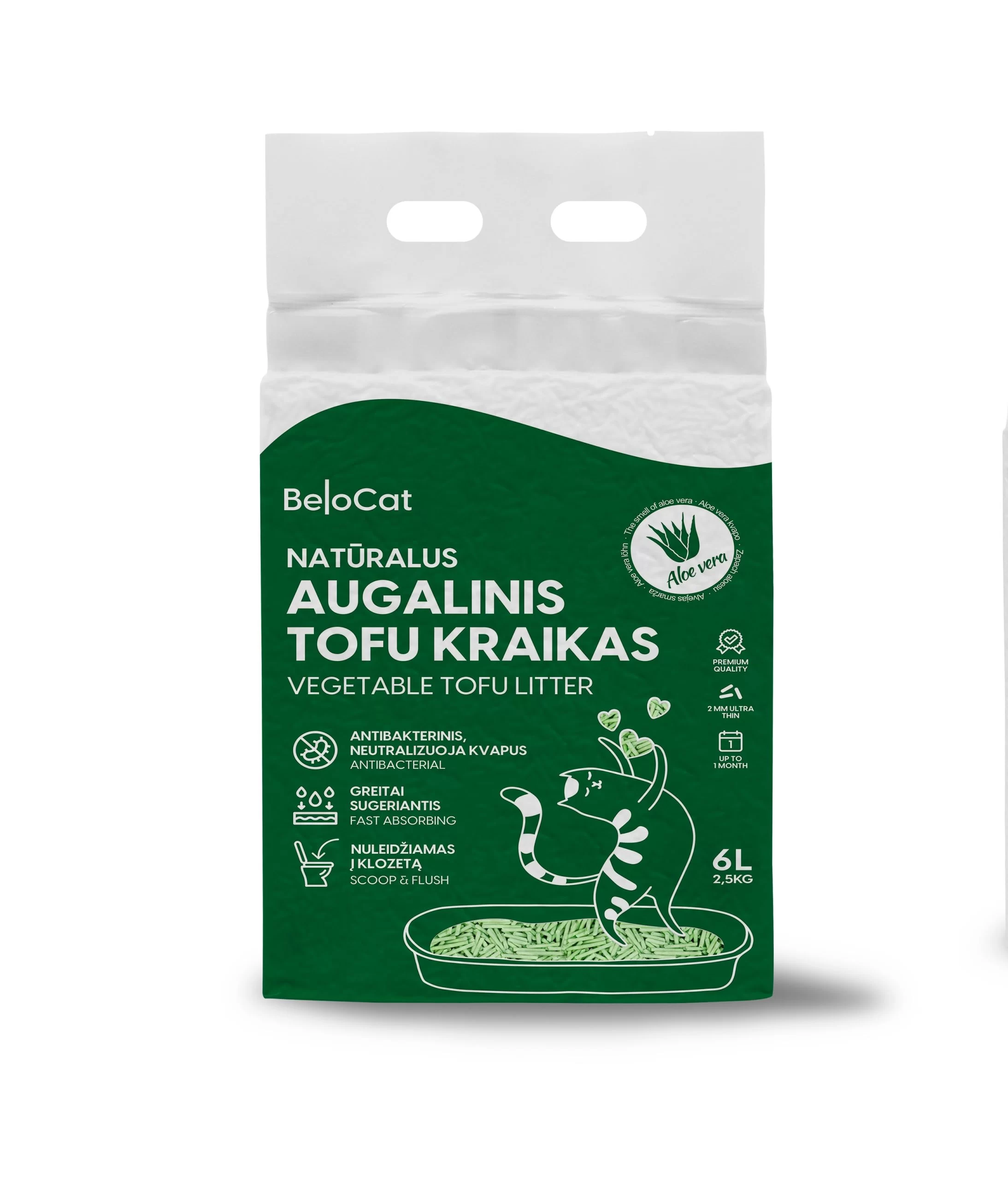 BeloCat TOFU mačji pijesak s mirisom aloe vere 6 l