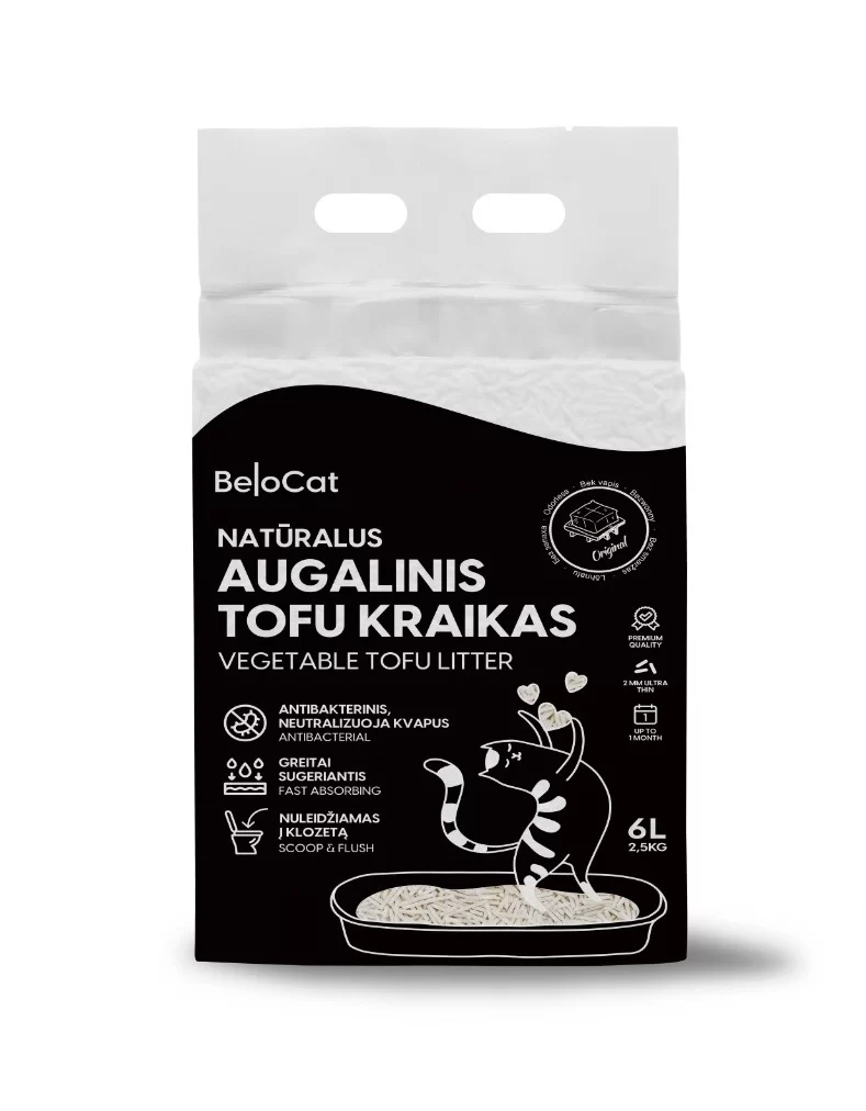 BeloCat TOFU Original mačji pijesak bez mirisa 6 l