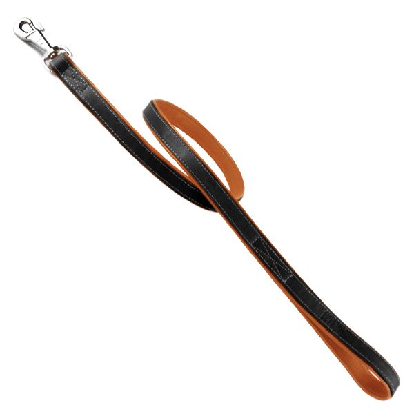 Kožna uzda Collar Soft - 122cm, 13mm - crna - smeđa