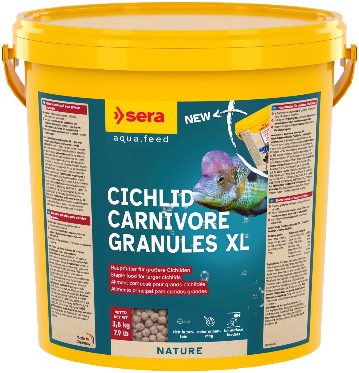 sera Cichlid Carnivore Granules XL 10 L / 3,6 kg