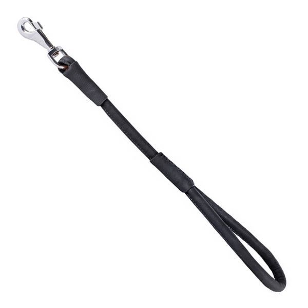 Okrugla kožna uzda COLLAR SOFT - 55cm, 13mm - crna