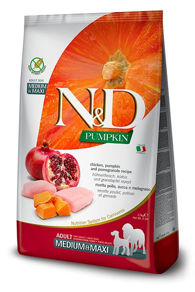Farmina N&D dog GF PUMPKIN adult medium/maxi, chicken & pomegranate - 12kg