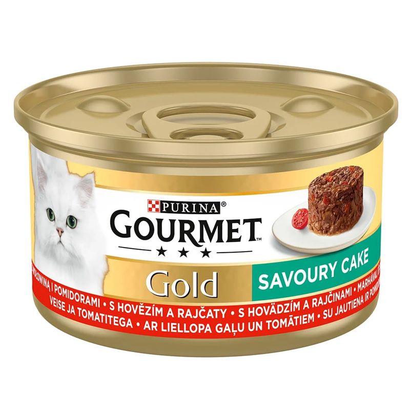 Konzerva Gourmet GOLD - Slani kolač s govedinom i rajčicama 85g