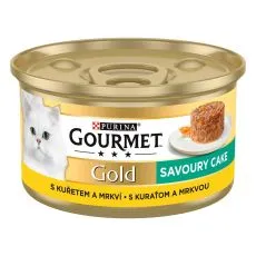 Konzerva Gourmet GOLD - Slani kolač s piletinom i mrkvom 85g