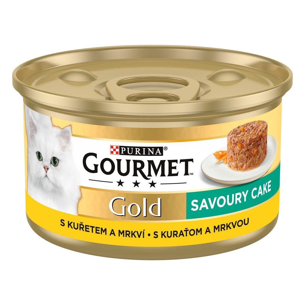 Konzerva Gourmet GOLD - Slani kolač s piletinom i mrkvom 85g
