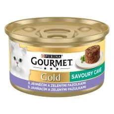 Konzerva Gourmet GOLD - Slani kolač s janjetinom i zelenim mahunarkama 85g