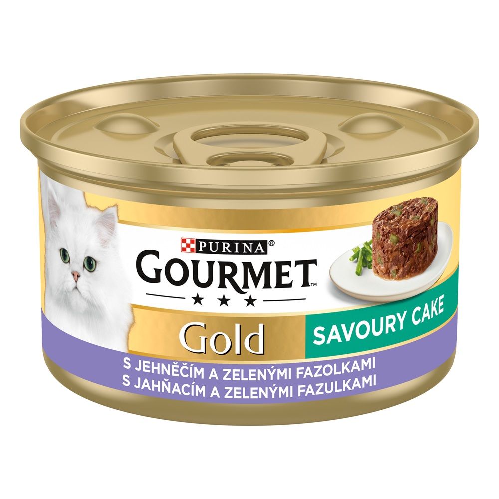 Konzerva Gourmet GOLD - Slani kolač s janjetinom i zelenim mahunarkama 85g