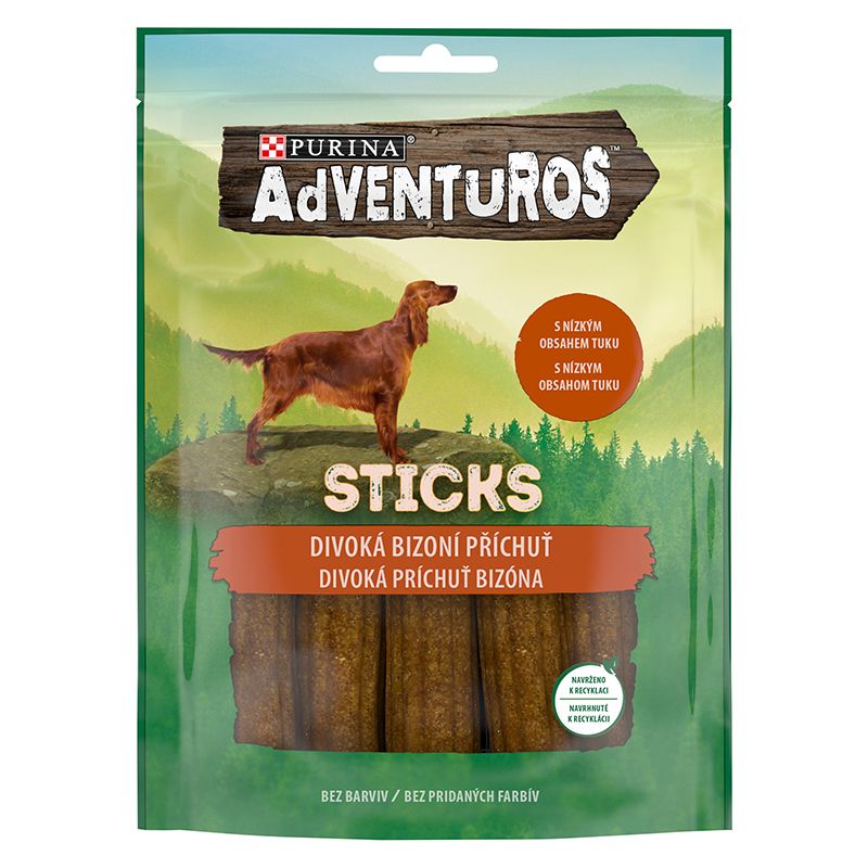 Purina ADVENTUROS Sticks - bizon 4 kom, 120 g