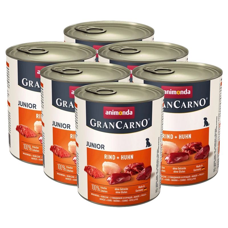 Animonda GranCarno Fleisch Junior govedina + piletina - 6 x 800g