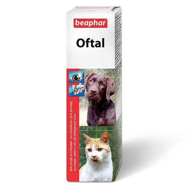 Kapi za oči Beaphar Oftal za njegu očiju - 50ml