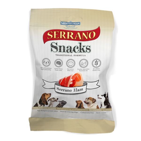 Pamlci za pse MEDITERRANEAN NATURAL sa Serrano šunkom - 100 g