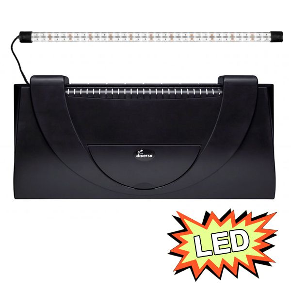 Poklop akvarija s osvjetljenjem 80x35cm LED EXPERT 17W - CRNI ravni