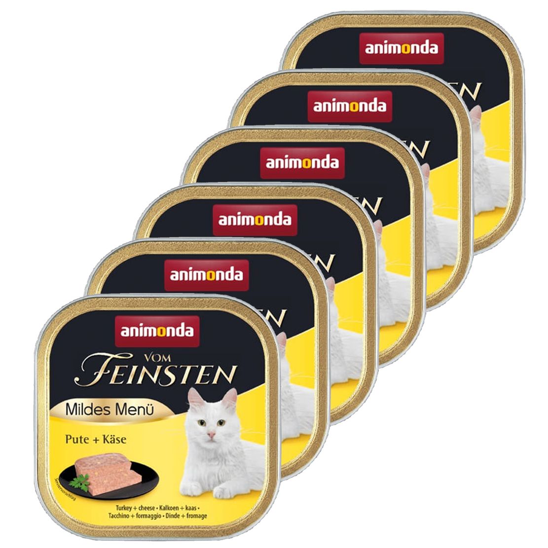 Animonda Vom Feinsten Cats - puretina + sir 6 x 100 g