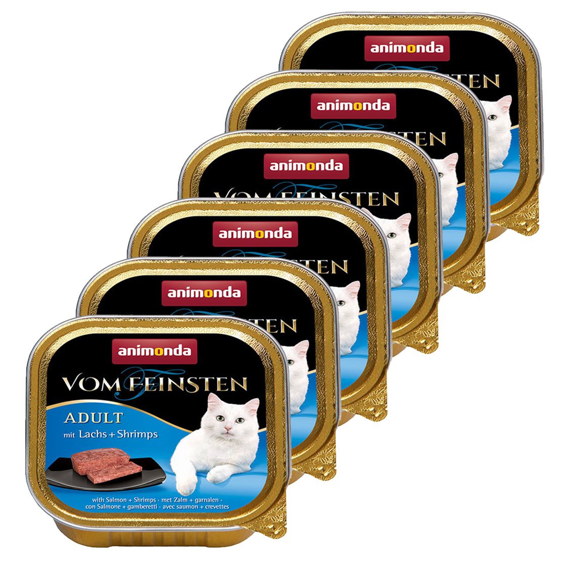 Animonda Vom Feinsten Adult Cats - s lososom i škampima 6 x 100g